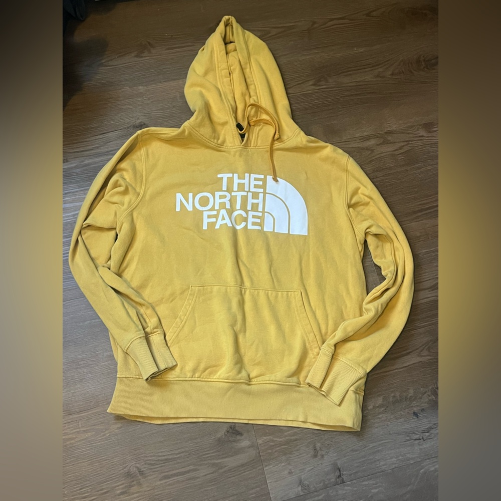 The North Face Men’s Yellow Logo Crewneck Hoodie